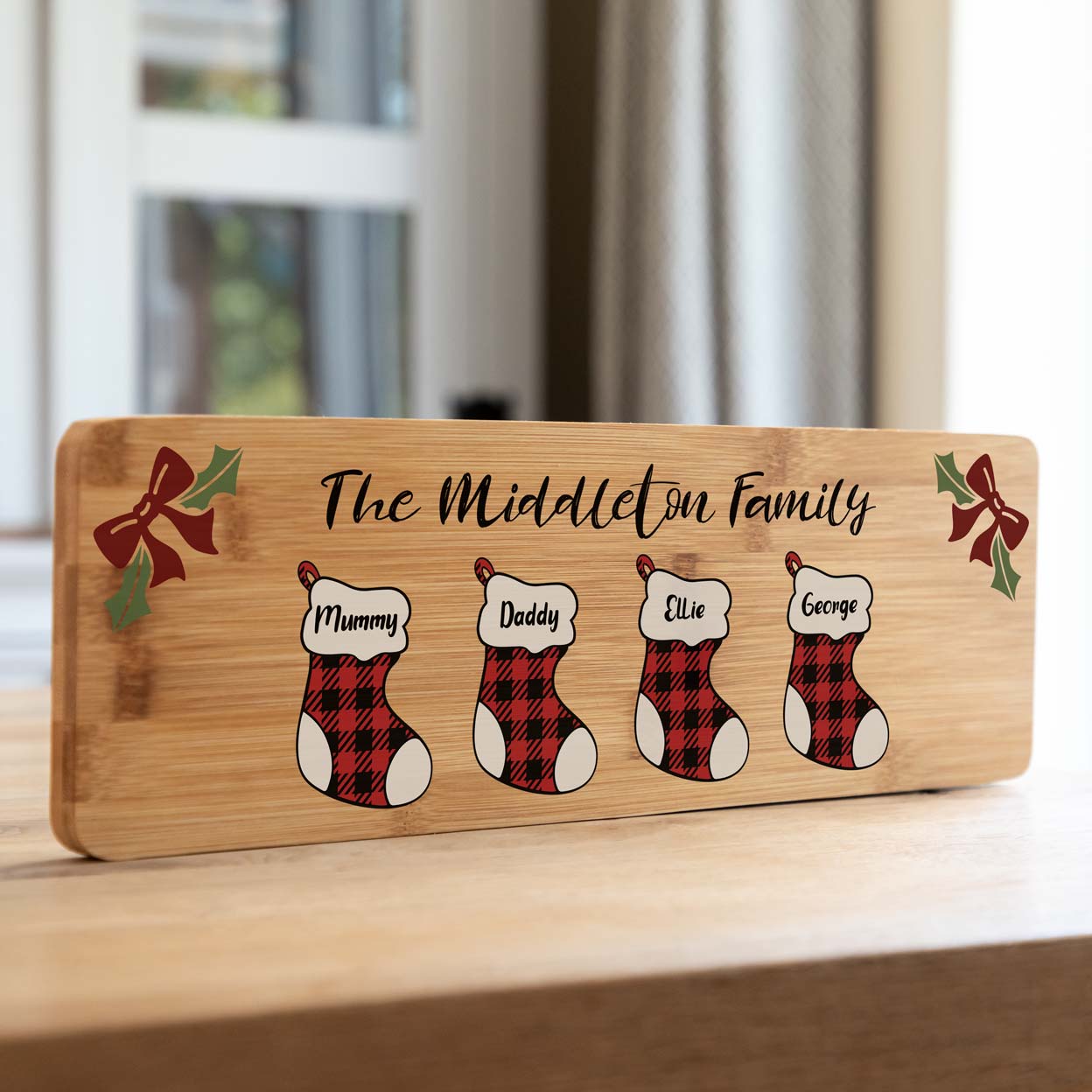 Personalised Christmas Stockings Family Sign