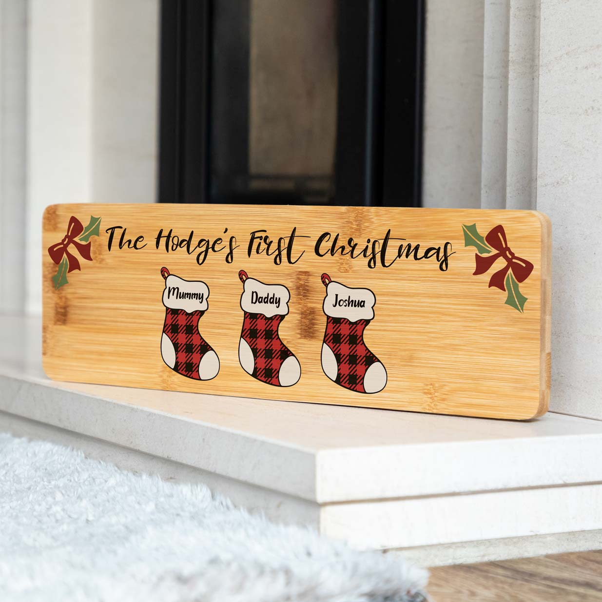 Personalised Christmas Stockings Family Sign