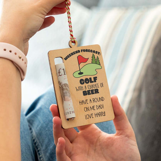 Personalised Golf Money Holder Gift