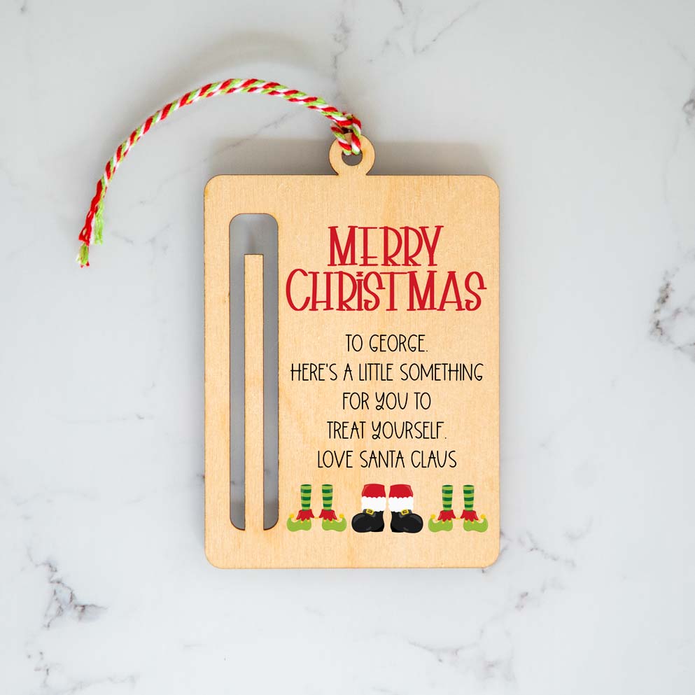 Personalised Merry Christmas Money Holder Gift