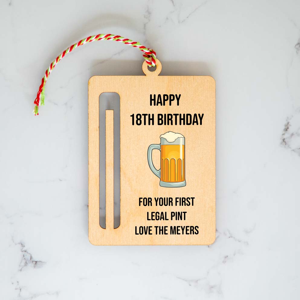Personalised Happy 18th Birthday Beer Money Holder Gift