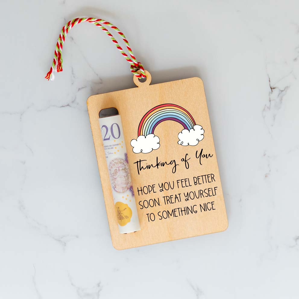 Personalised Thinking Of You Rainbow Money Holder Gift