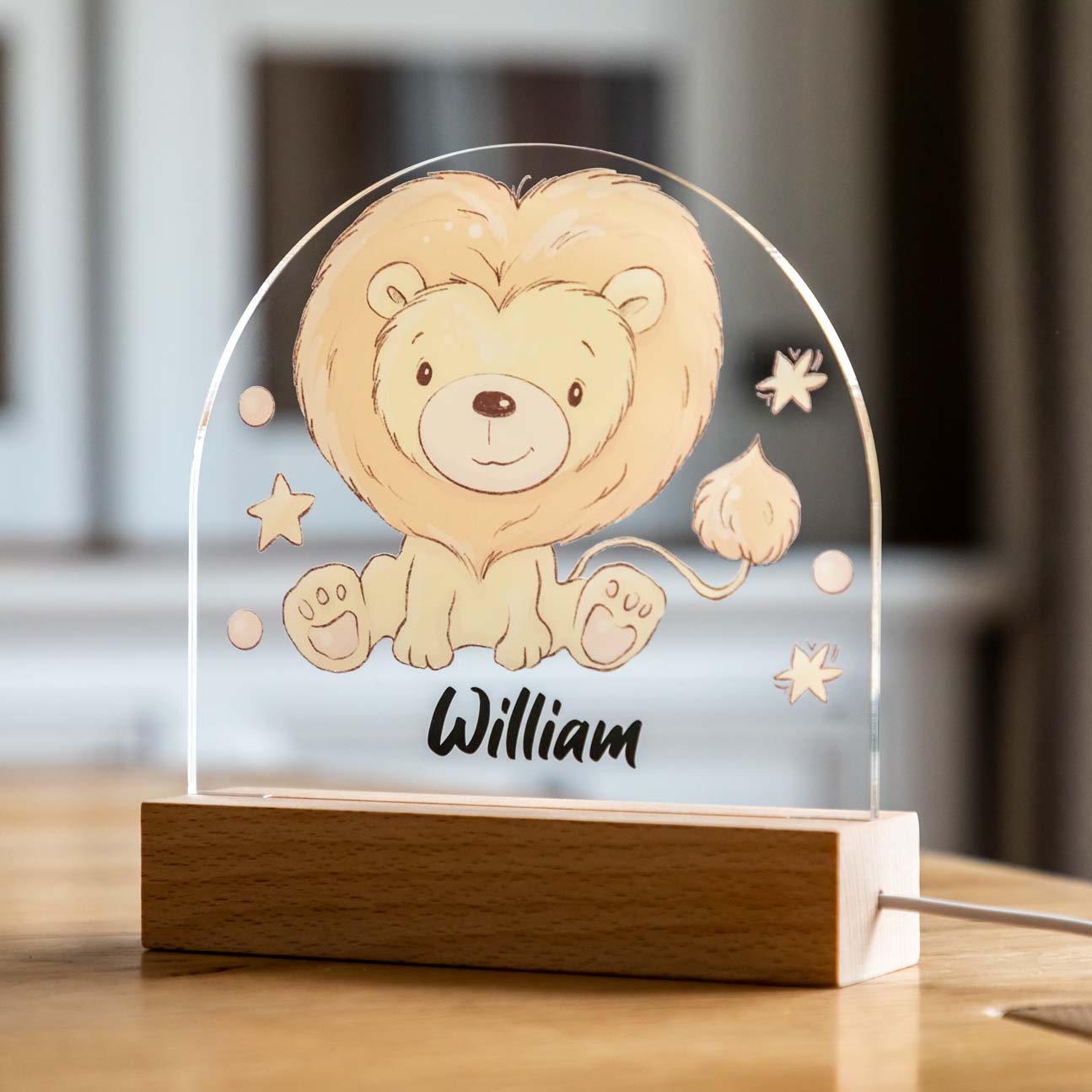 Personalised Lion Night Light