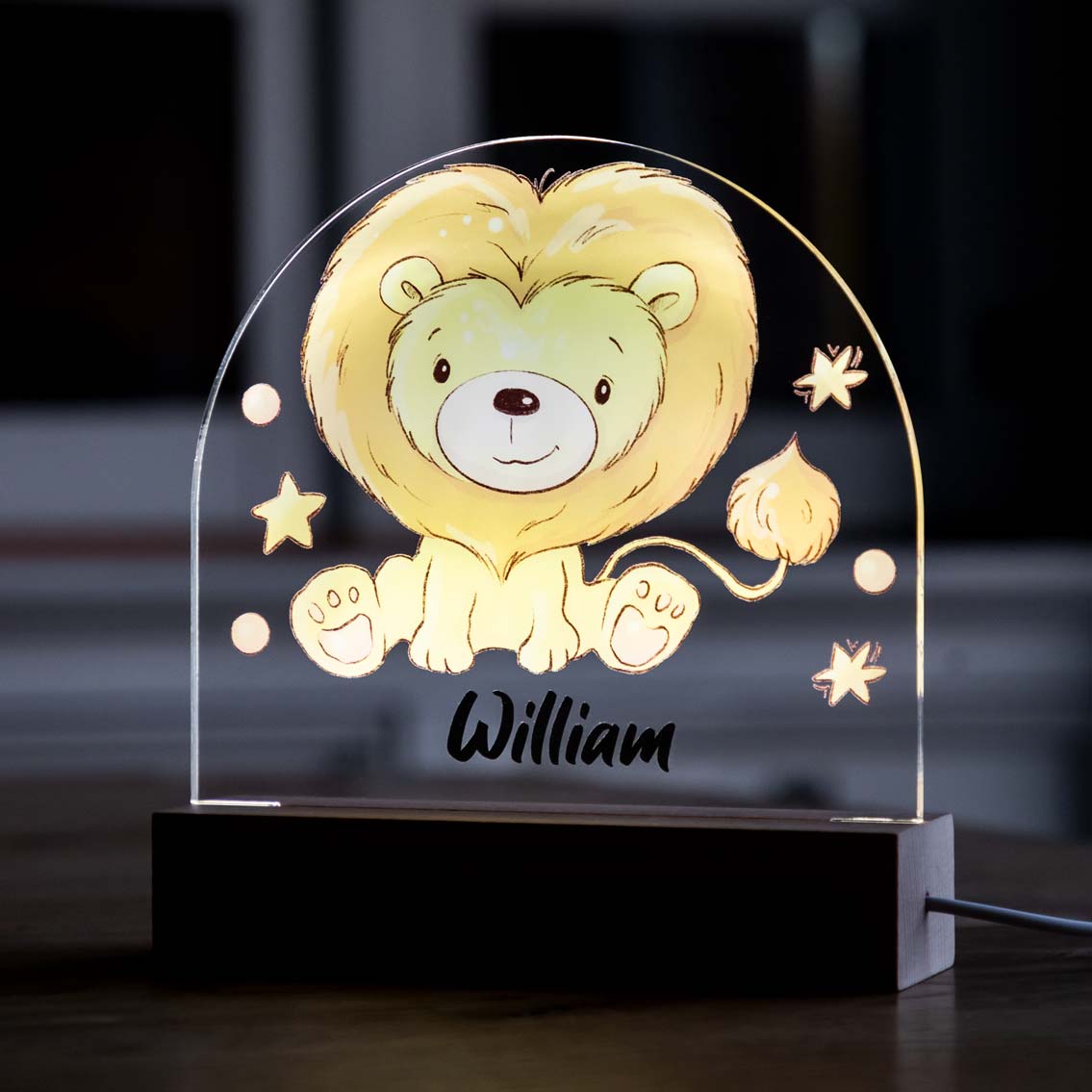 Personalised Lion Night Light