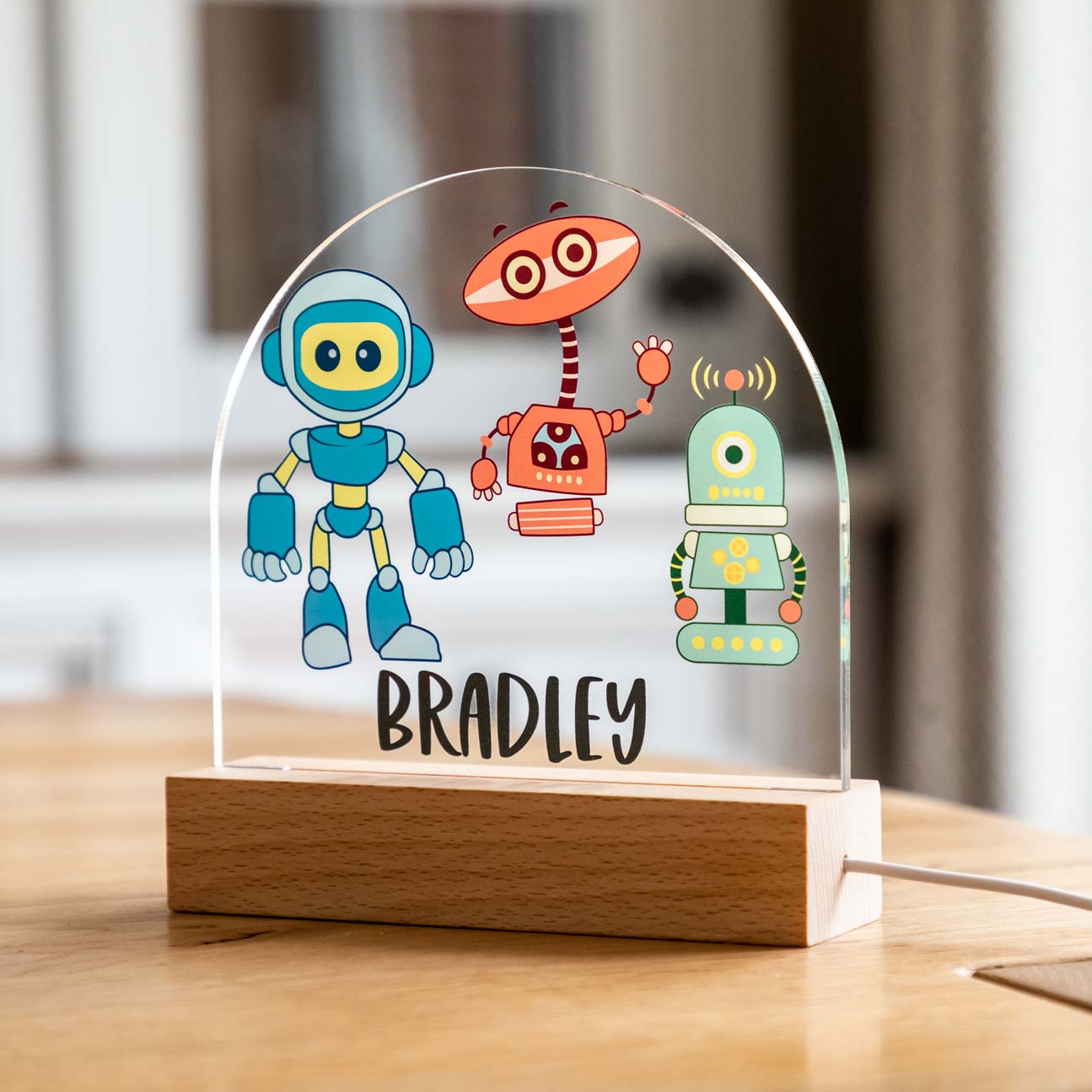 Personalised Robot Night Light