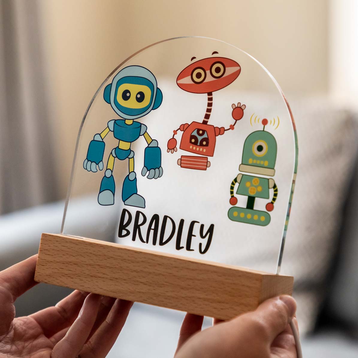 Personalised Robot Night Light