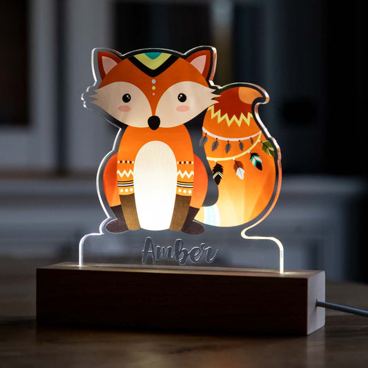 Personalised Fox Night Light