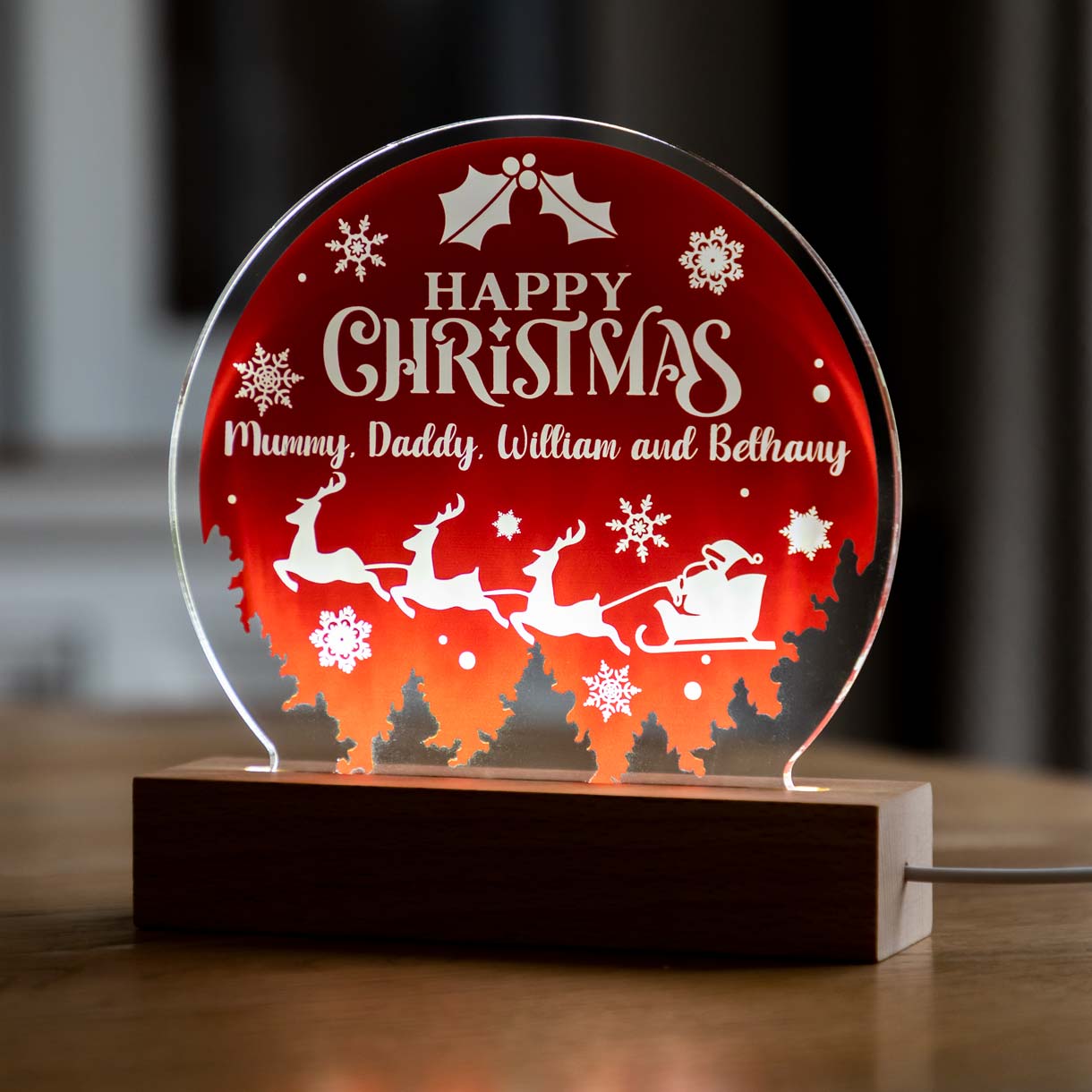 Personalised Happy Christmas Light Decoration