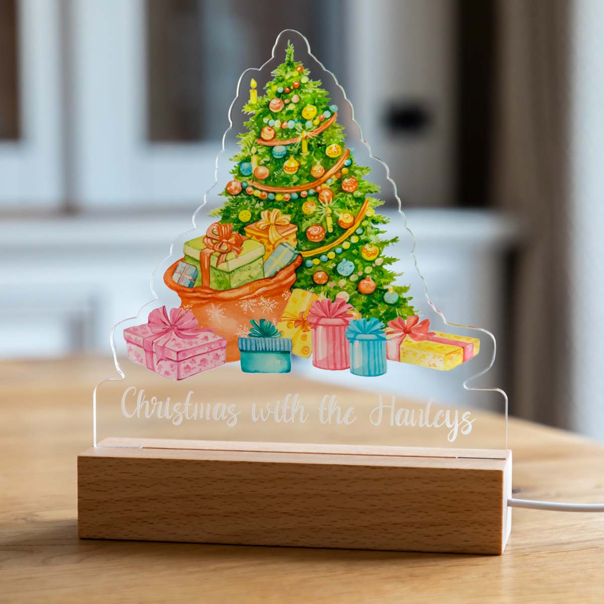 Personalised Christmas Tree Light Decoration