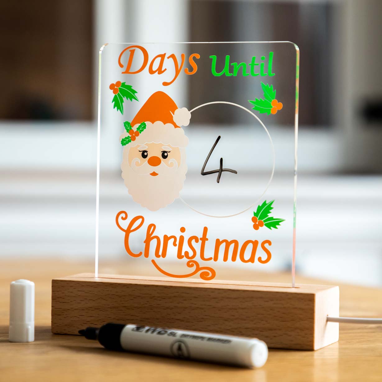 Santa Christmas Countdown Light Decoration