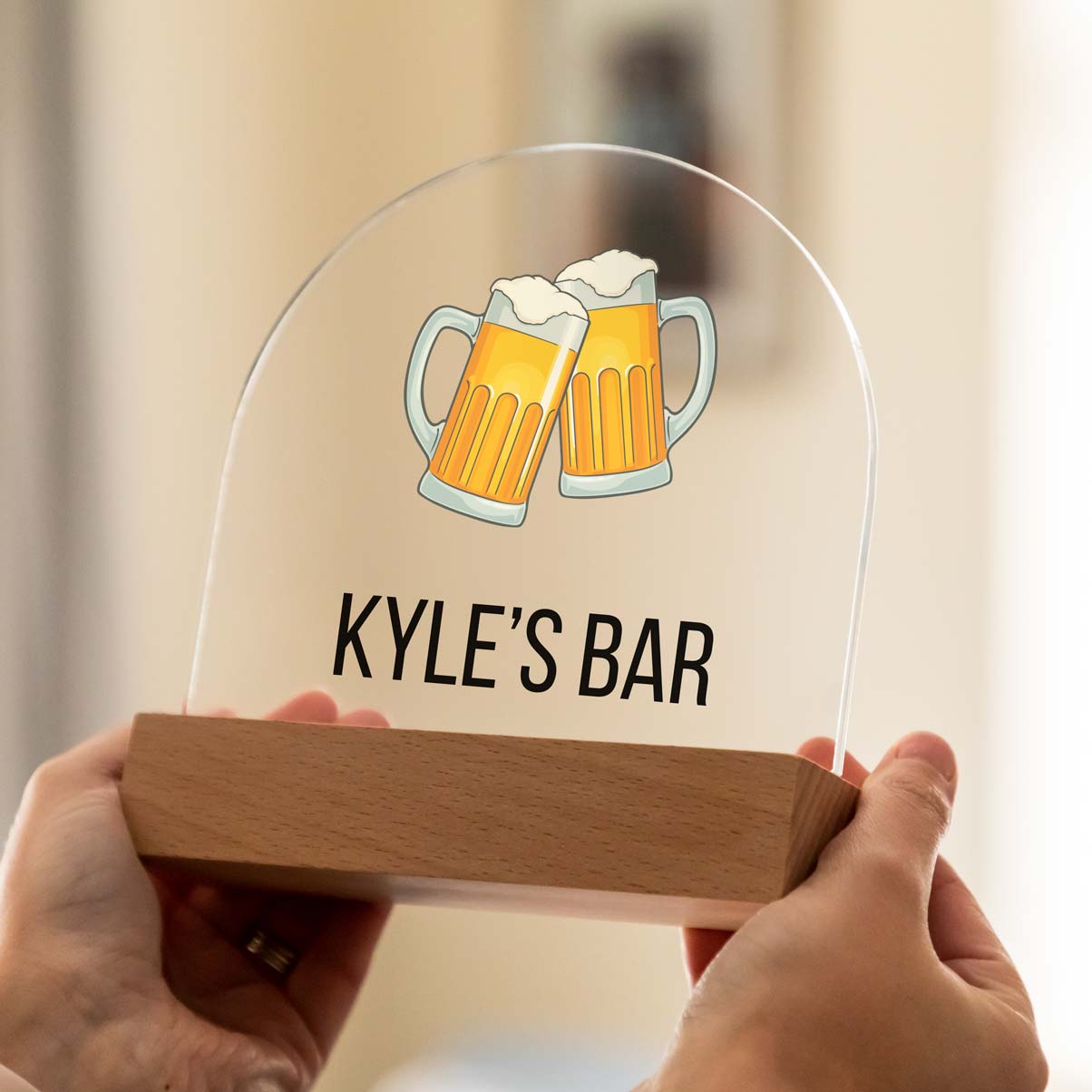 Personalised Beer Bar Light Sign