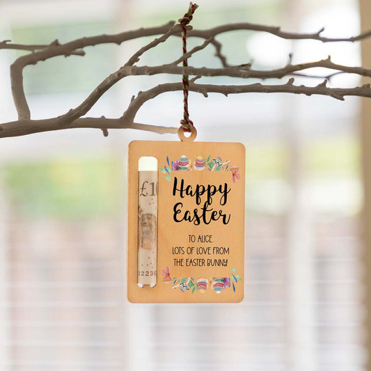 Personalised Happy Easter Money Gift Holder