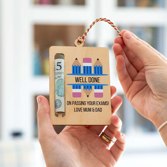 Personalised Well Done Exams Graduation Money Gift Holder