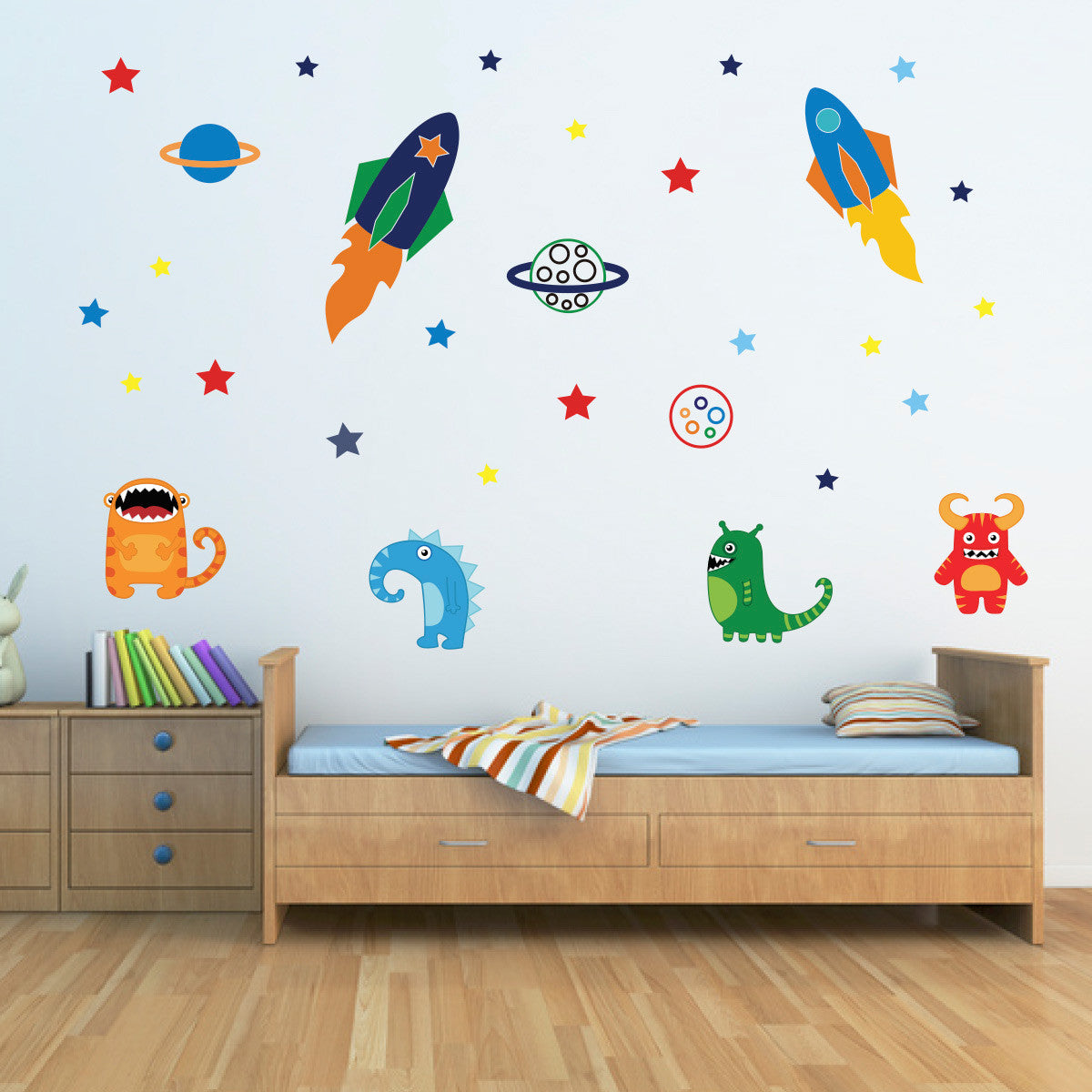 Aliens In Space Wall Decal