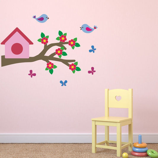 Love Birds On Branch Wall Sticker