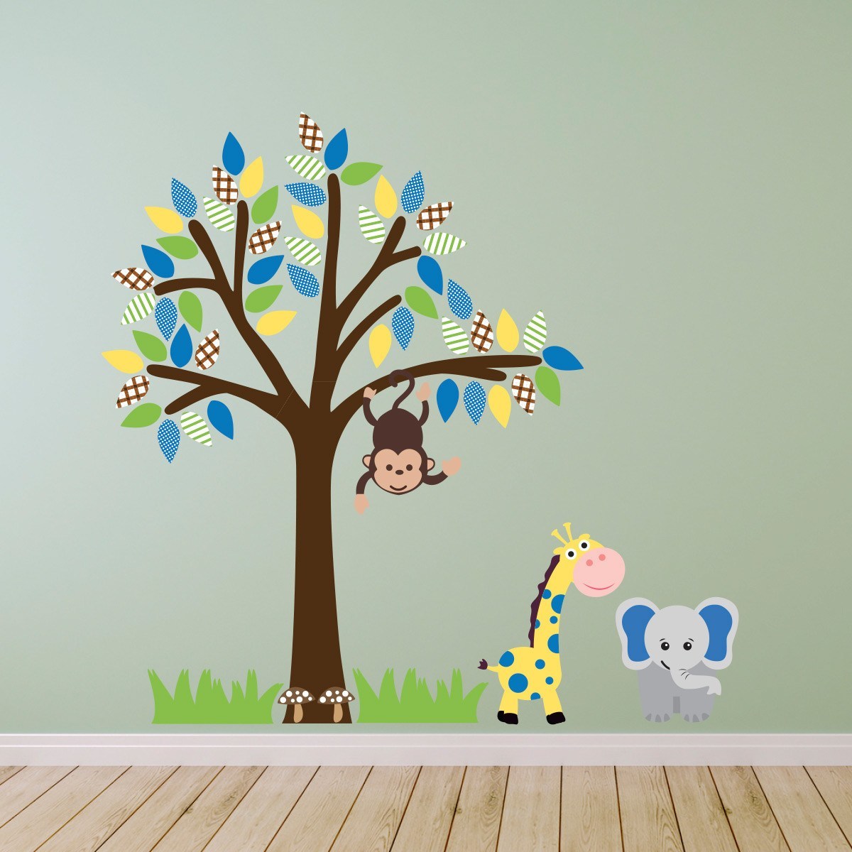 Boys Jungle Tree Wall Art