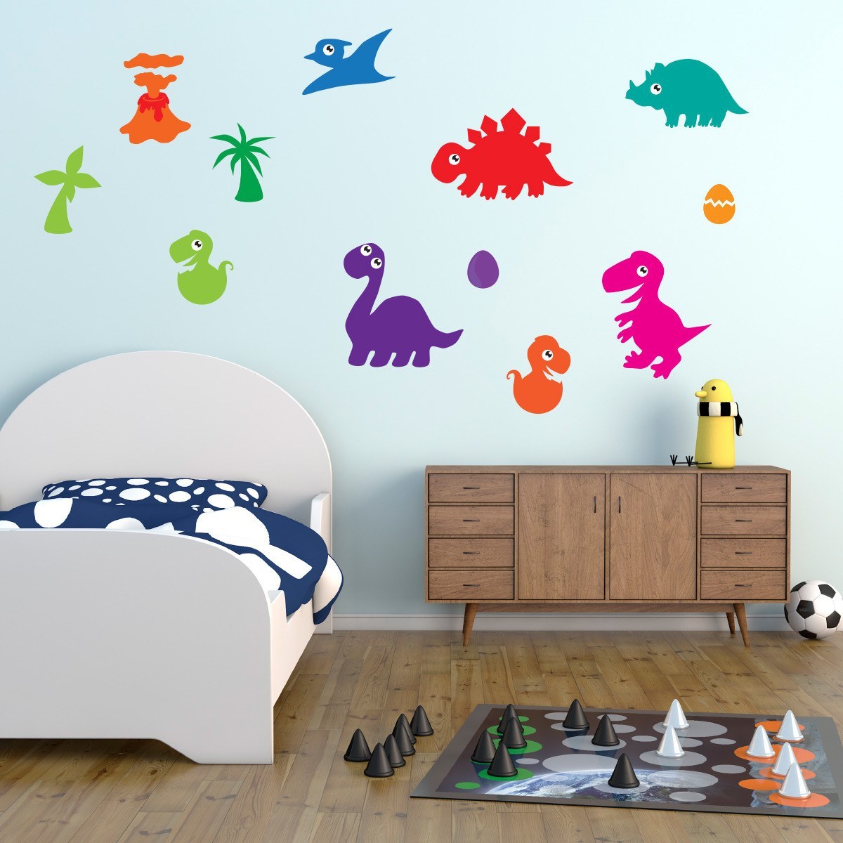 Bright Dinosaur Wall Stickers