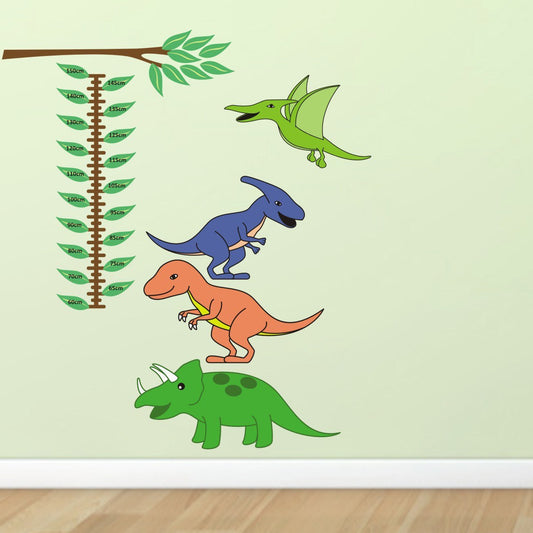 Dinosaur Growth Chart Wall Sticker