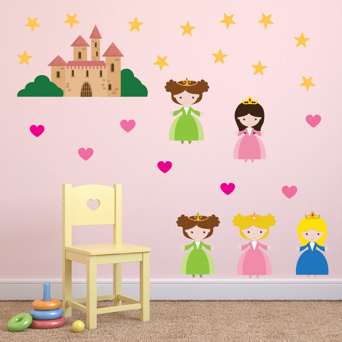 Fairytale Princess Wall Stickers Pack