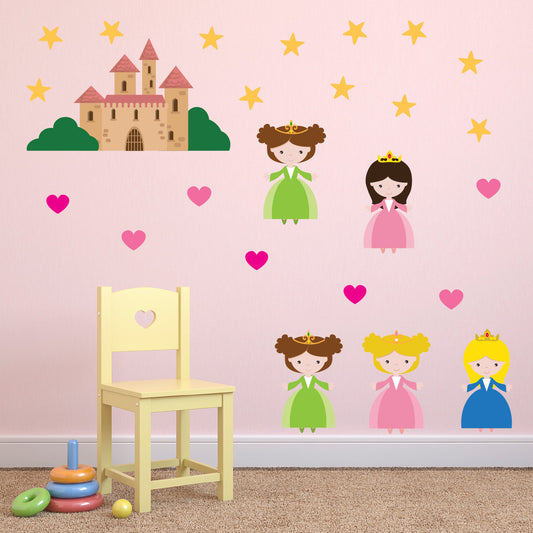 Fairytale Princess Wall Stickers Pack