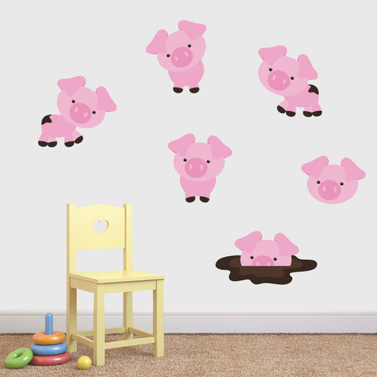 Farmyard Pig Wall Stickers