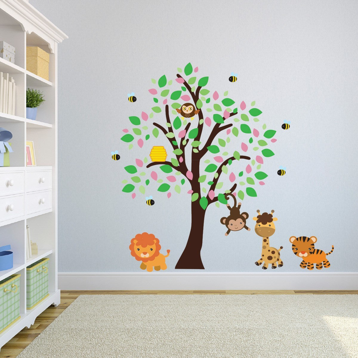 Girls Jungle Tree Wall Art