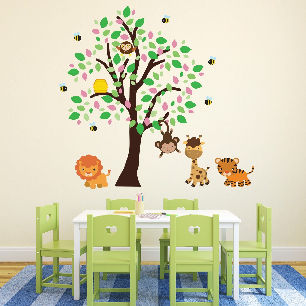 Girls Jungle Tree Wall Decal