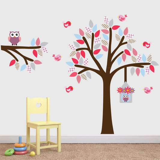 Girls Tree and Branch Wall Sticker Set