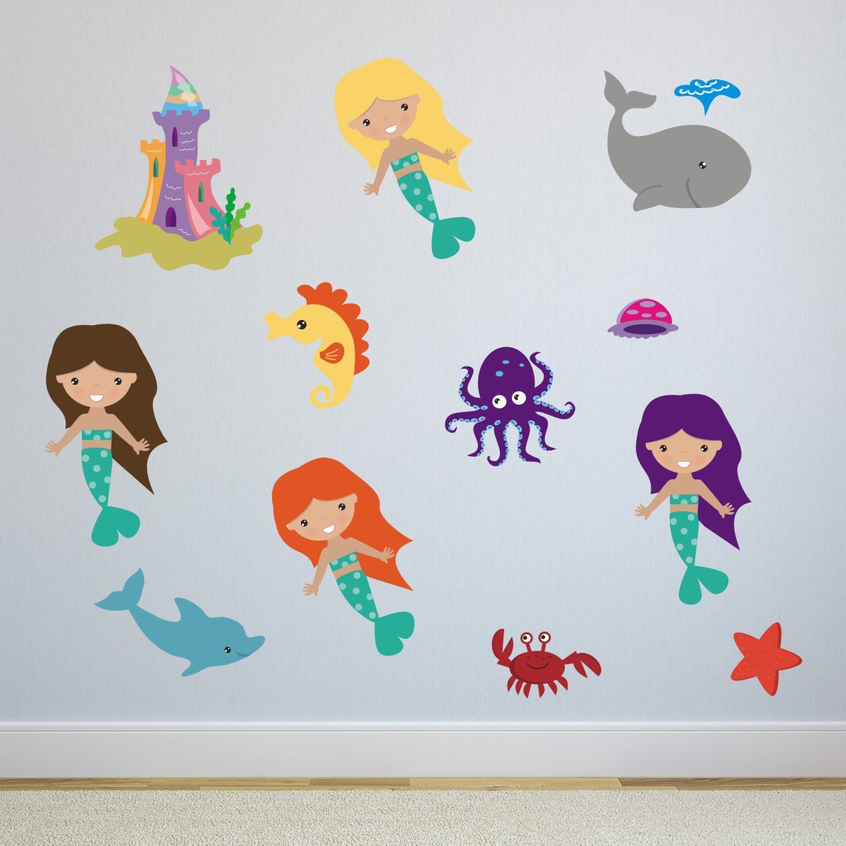 Happy Mermaid Wall Art