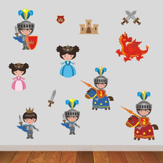 Knights, Princesses and Dragon Wall Sticker