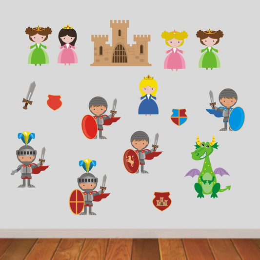Knights and Princesses Wall Stickers