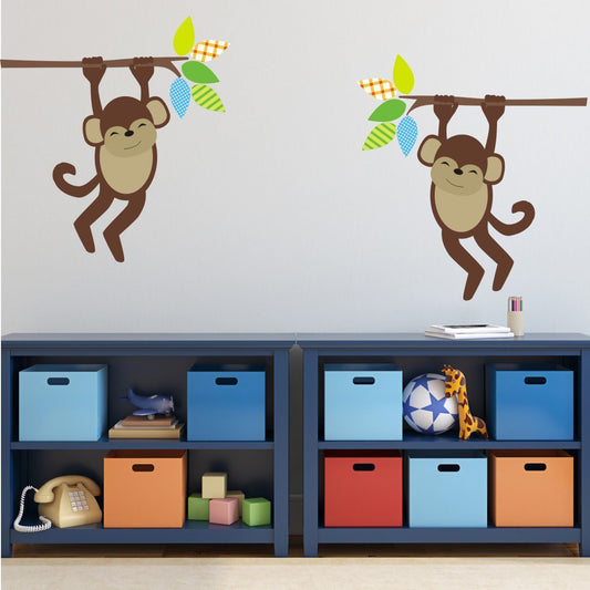 Monkeys On Branches Wall Stickers