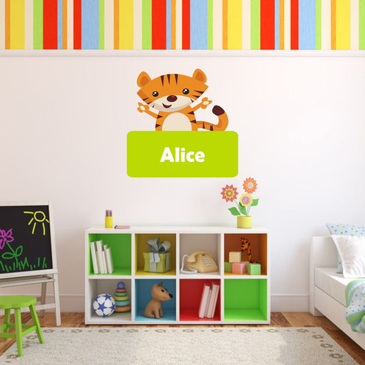 Personalised Jungle Tiger Wall Sticker