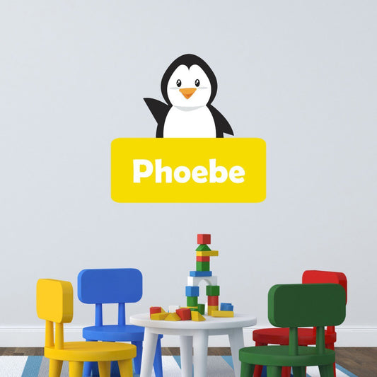 Personalised Penguin Wall Sticker