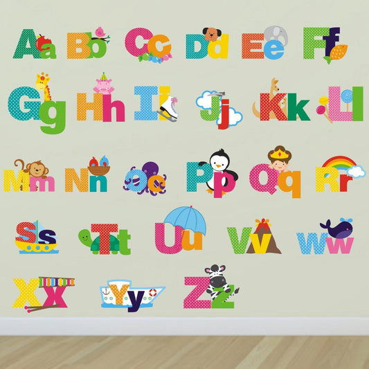 Picture Alphabet Wall Stickers