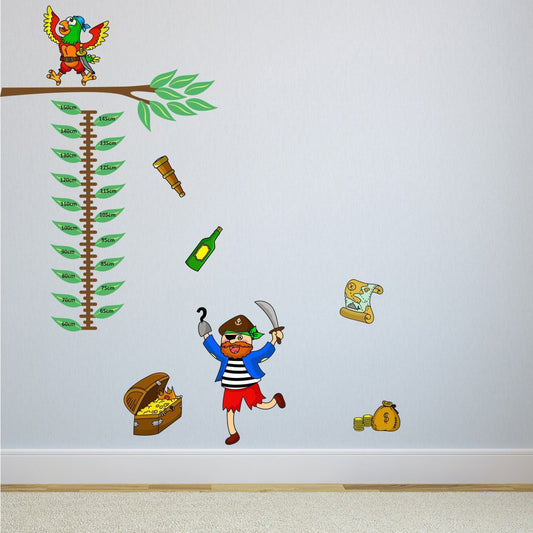 Pirate Height Chart Wall Sticker