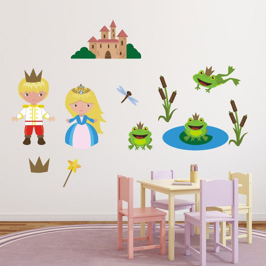 Prince, Princess and Frogs Wall Sticker