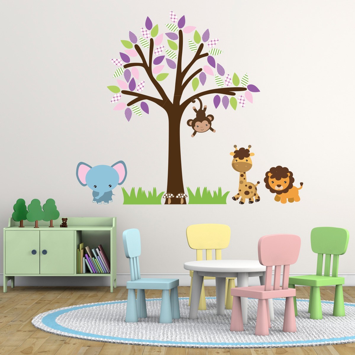 Purple Jungle Tree Wall Art