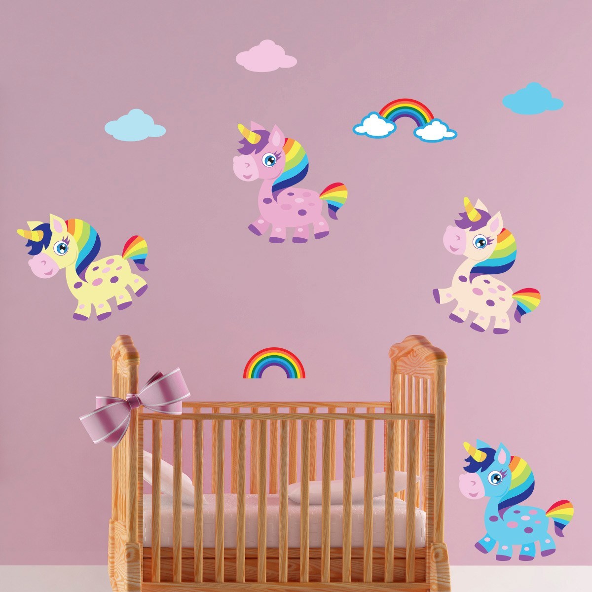 Rainbow Unicorn Wall Decals