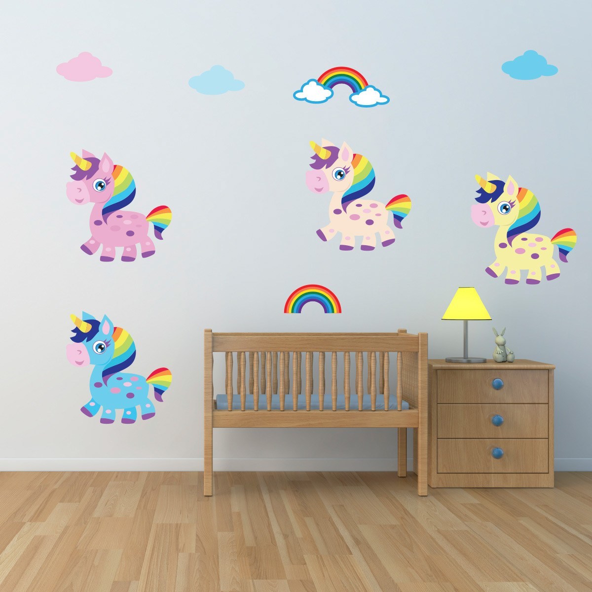 Rainbow Unicorn Wall Stickers