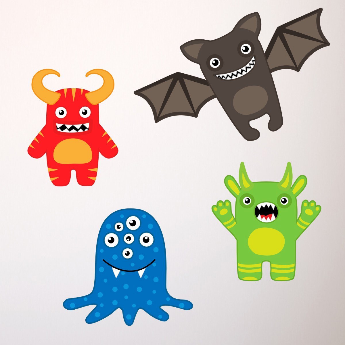 Scary Monster Wall Decals