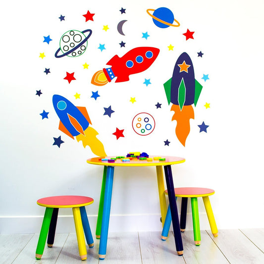 Space Rocket Wall Stickers