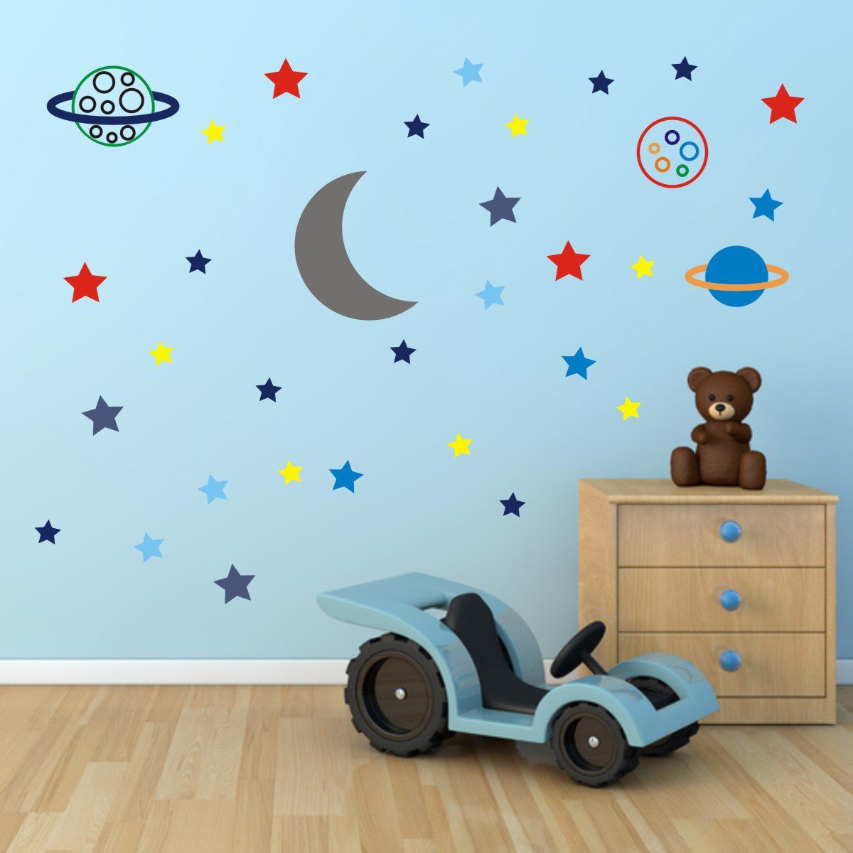 Stars and Planets In Space Wall Art