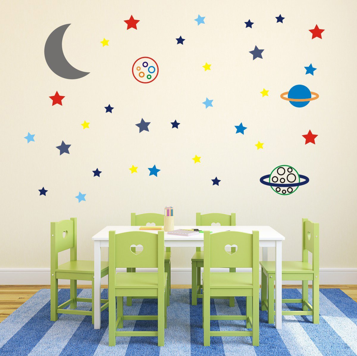 Stars and Planets In Space Wall Decal