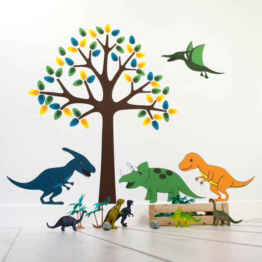 Tree With Dinosaurs Wall Sticker