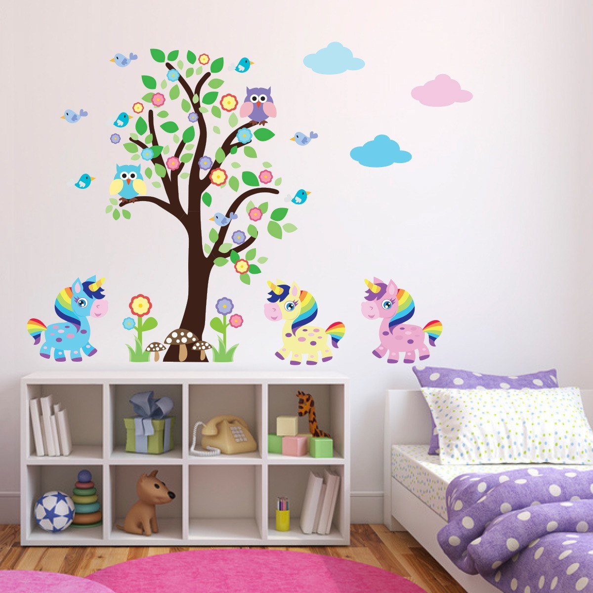 Tree With Unicorns Wall Decals