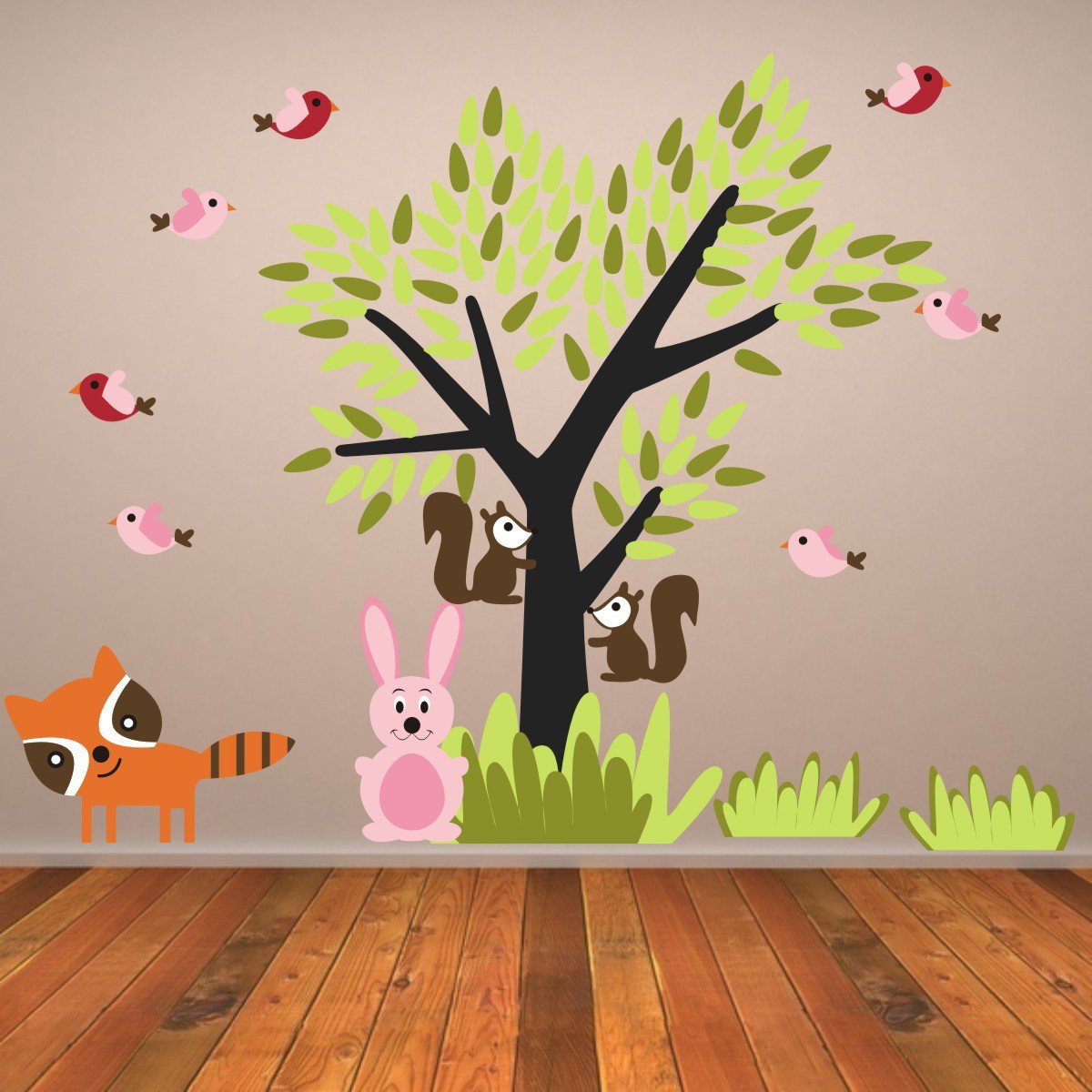 Tree With Forest Animals Wall Transfer