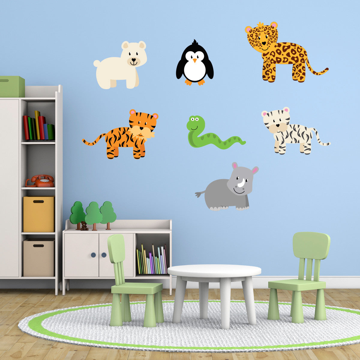 Wild Jungle Animals Wall Art Pack