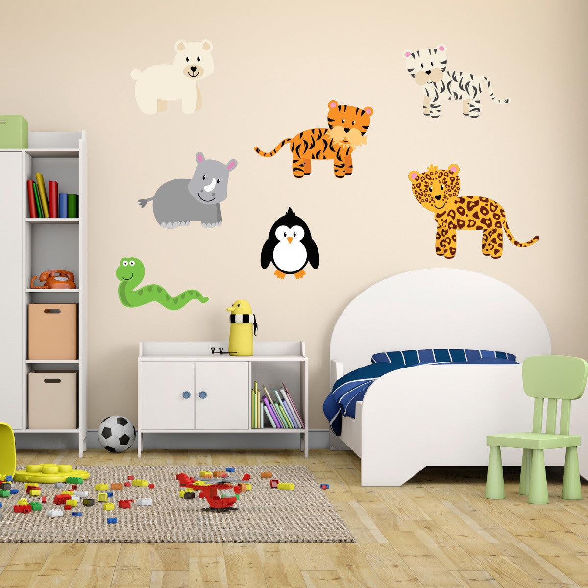 Wild Jungle Animals Wall Stickers Pack