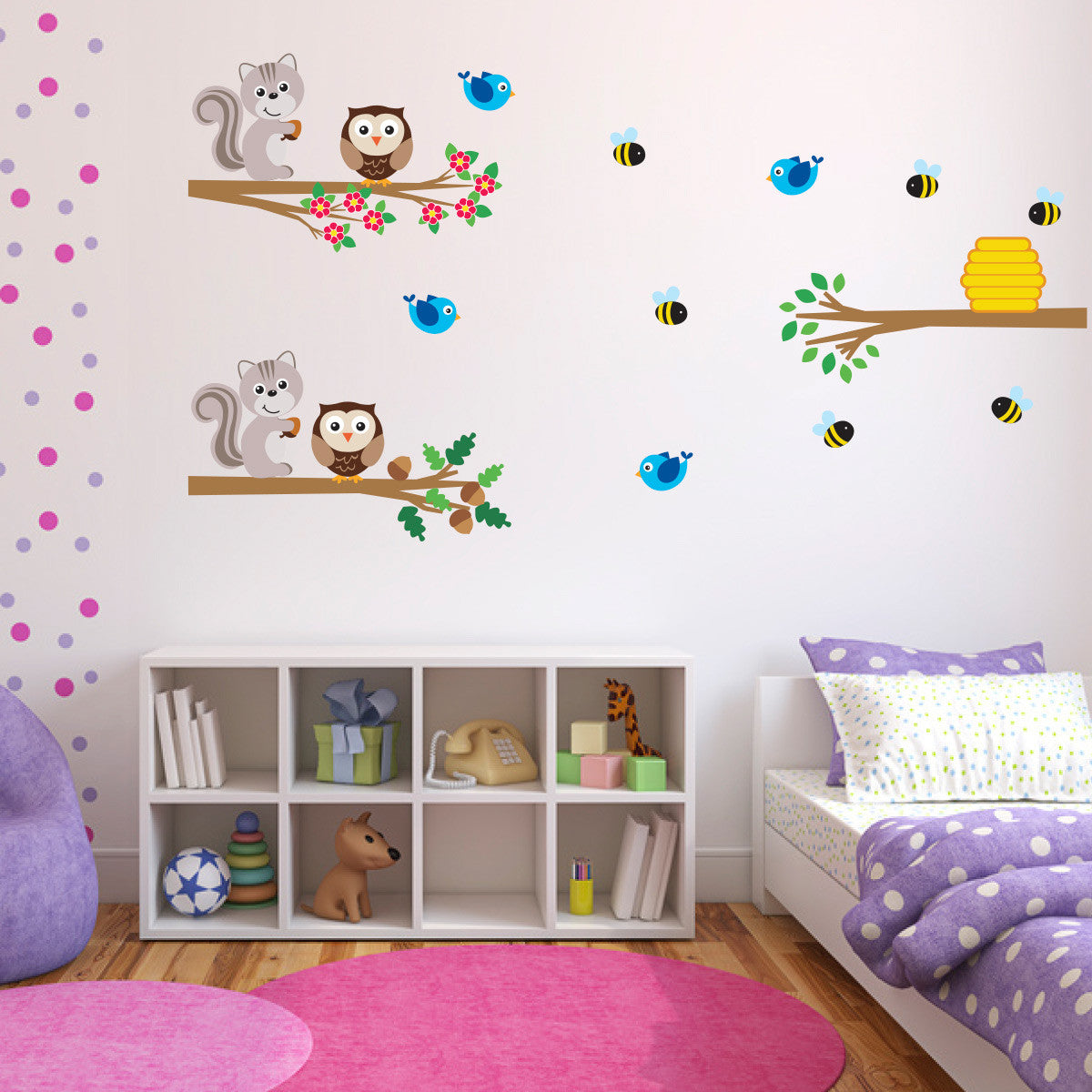 Woodland Animals Branch Wall Decals